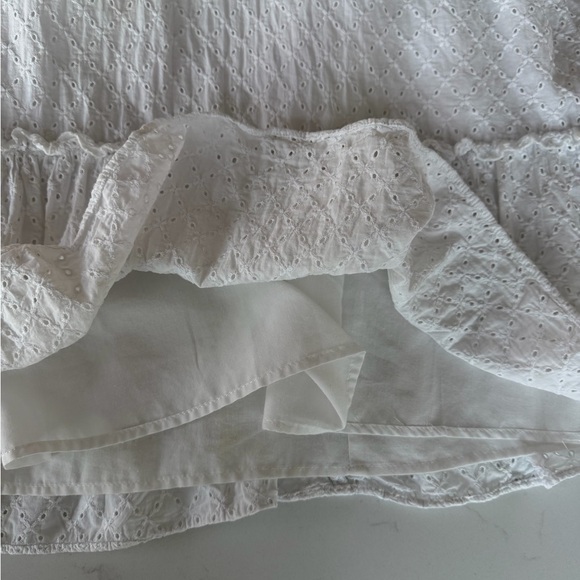 Zara White Eyelet Embroidered Mini Dress - Picture 6 of 9